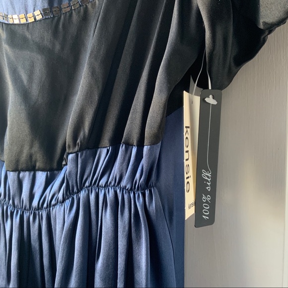 Kensie Baby Doll Short Sleeve Silk Dress NWT - Picture 3 of 12